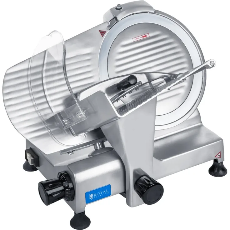 Royal Catering RCAM 220PRO Allesschneider, 120W, Schnittstärke: 0-12 mm, Aluminium, silber
