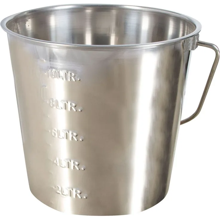 Kerbl Edelstahleimer 12,3 Liter mit Skalierung