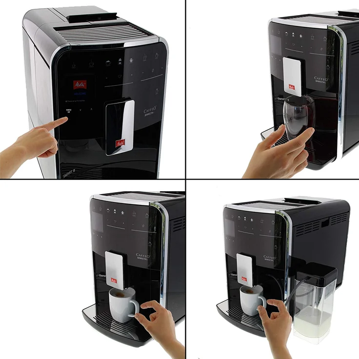 Melitta Caffeo Barista T Smart F830-102, Kaffeevollautomat mit Milchsystem und integriertem Mahlwerk, Smartphone-Steuerung mit Connect App, One Touch Funktion, schwarz – Bild 5