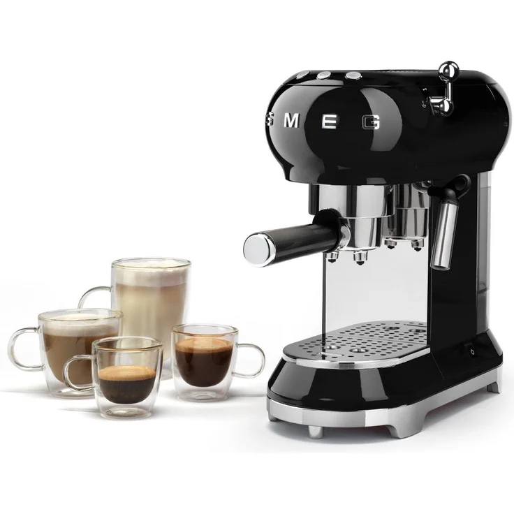 Smeg Espresso-Kaffeemaschine ECF01BLEU, 1350, 1 Liter, Schwarz – Bild 4