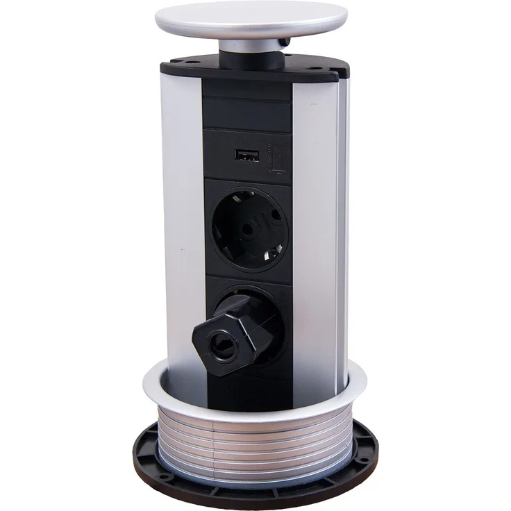 Schulte 159310399600 EVOline Port 2xVDE, 1xUSB Charger, 250 V