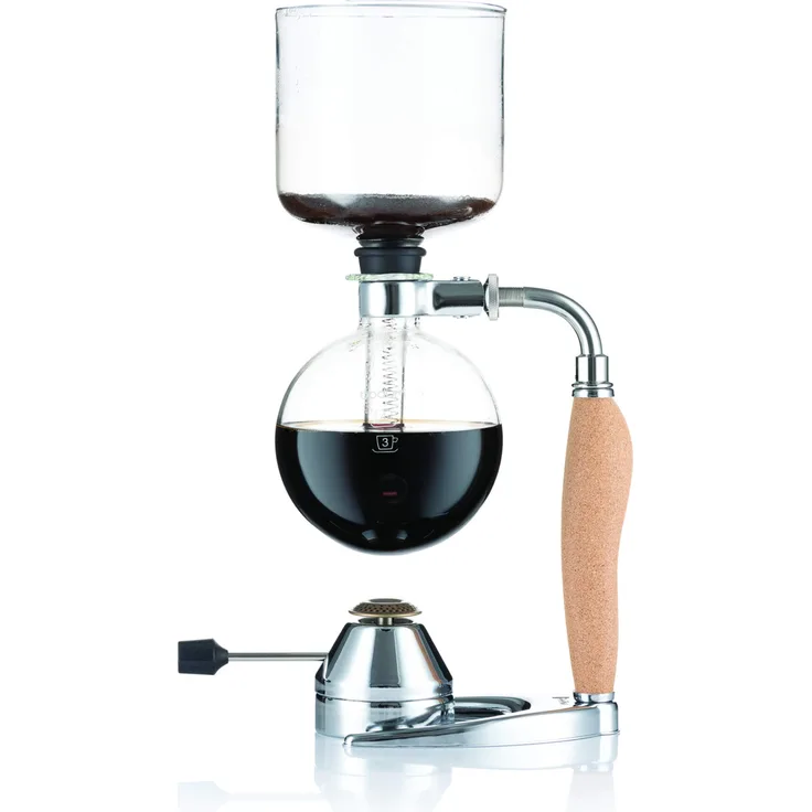 Bodum K11863-109 MOCCA Vakuum-Kaffeebereiter, 4 Tassen, 0.5 l mit Gasbrenner, Edelstahl