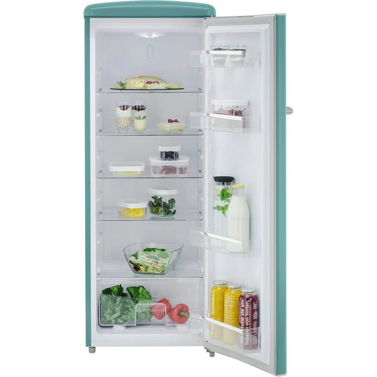Exquisit RKS325-V-H-160F Kühlschrank, freistehend, taubenblau, Breite 54.5 cm, Energieklasse F – Bild 2
