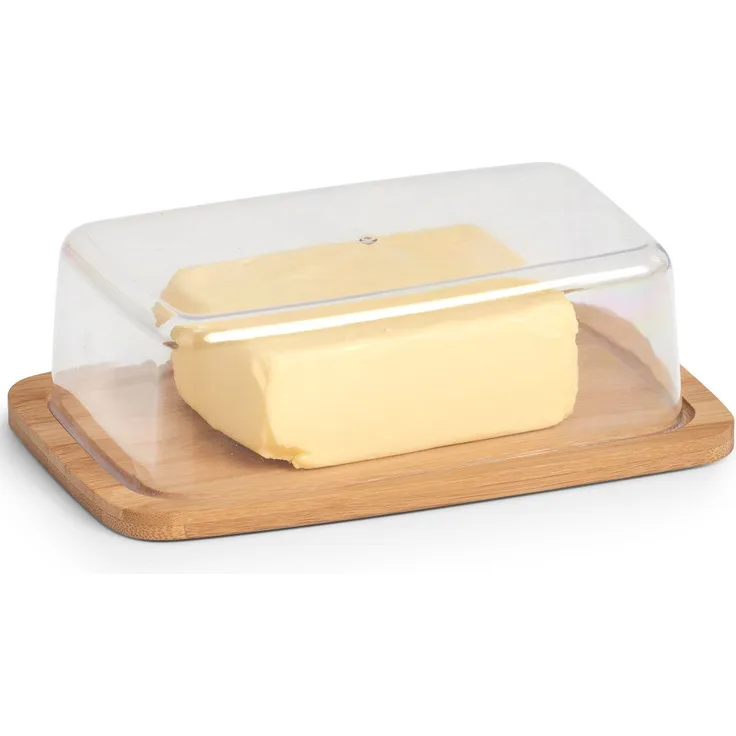 ZELLER Butterdose mit Bambusbrett, 19 x 12 cm