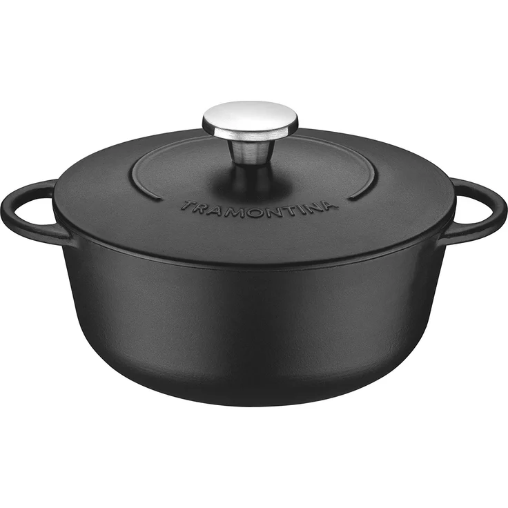 Tramontina 20906-024 Trento Bräter, Schmortopf aus Gusseisen, Durchmesser 24 cm, 4 liters