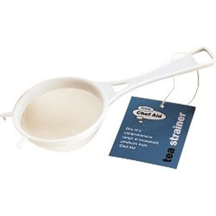 Chef Aid White Plastic Strainer Nylon Mesh 12cm High Quality Brand New