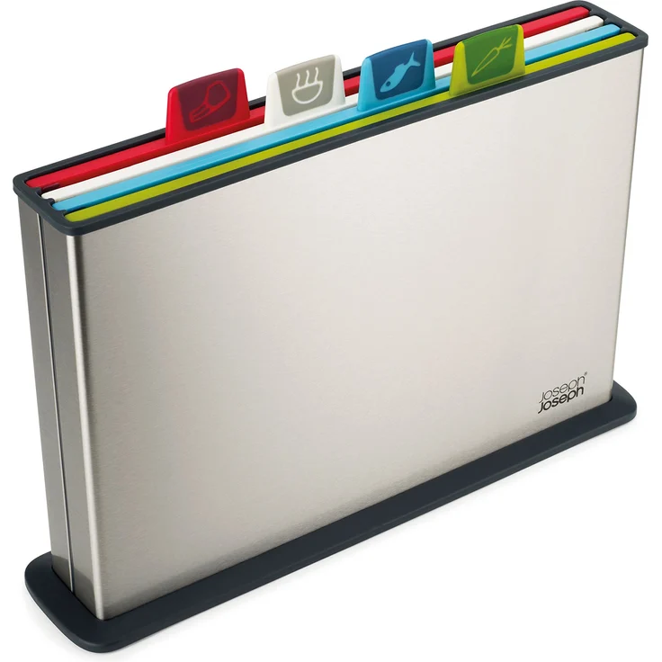 Joseph Joseph Index - 4-teiliges Schneidebrett-Set - Edelstahl-mehrfarbig