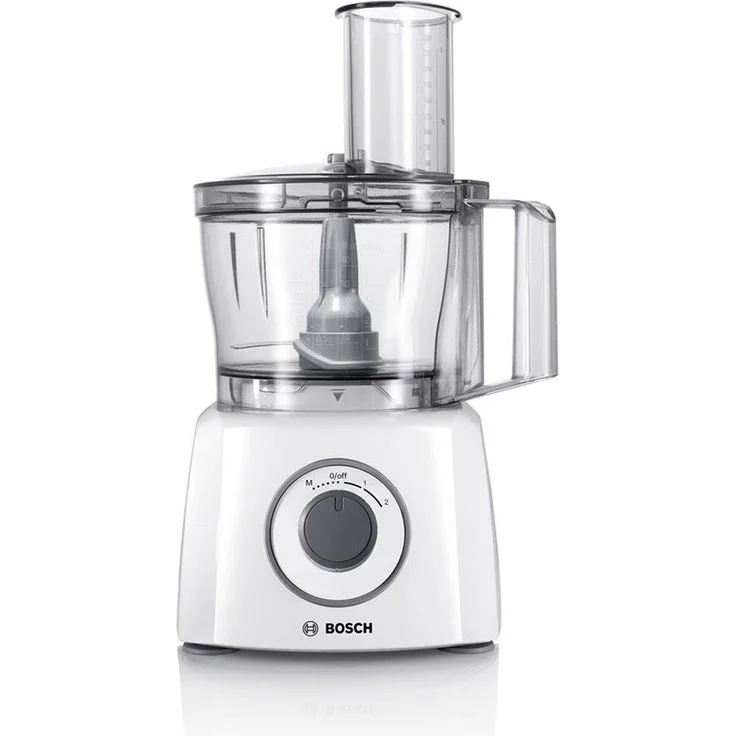 Bosch MCM3200W MultiTalent3 Foodprozessor, 800 W, 2,3 L, SmartStorage, inkl. Standmixer-Aufsatz, Schneid-Wendescheibe, Raspel-Wendescheibe, Schlagscheibe, weiß – Bild 2