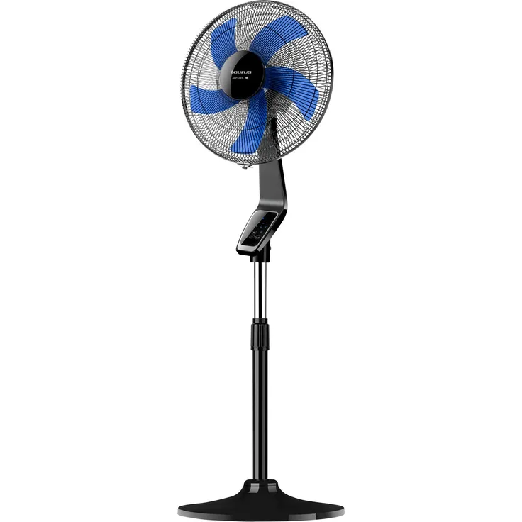 Taurus Boreal 16CR Digitaler Standventilator, Höhe bis 130 cm, 5 Flügel, Durchmesser 40 cm, 3 Geschwindigkeitsstufen, Timer 7,5 h, Oszillation und Neigung, runder Sockel, leise 60 dBA