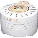 MPM MSG-03 Elektrischer Lebensmitteltrockner, 4 Stapelbare Tabletts 28 cm, Obst, Pilze und Gemüse, 250W, Weiß