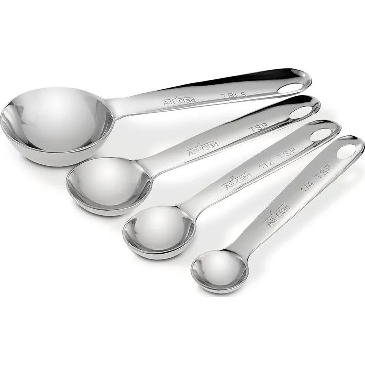 All-Clad 59918 Messlöffel-Set, Edelstahl, 4-teilig, silberfarben