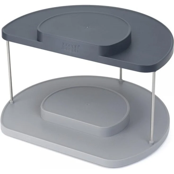 Joseph Joseph CupboardStore 2-stufiger drehbarer Organizer Grau für den Küchenschrank