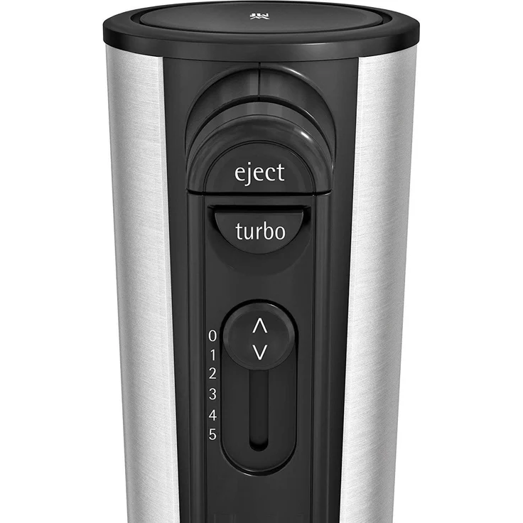 WMF Kult X Edition Handrührer- Quirl, 400 W, 5 Geschwindigkeitsstufen, Turbofunktion, cromargan matt, schwarz – Bild 3