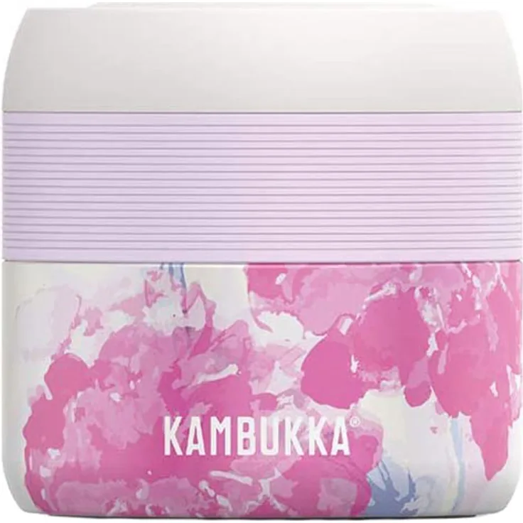 Kambukka Bora Food jar - 400 ML - Pink Blossom - Stainless Steel Double Wall - Vacuum Insulated