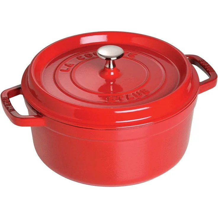 Stub Kokotte, rund, Gusseisen, 2,7 l, Kirsche