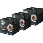 Nescafé Dolce Gusto Starbucks Espresso Roast Espresso 3er Set, Kaffee, Röstkaffee, Kaffeekapseln, 3 x 12 Kapseln