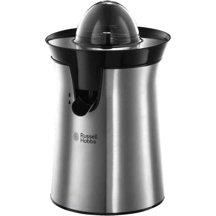 Russell Hobbs Organgenpresse & Zitruspresse elektrisch (2 autom. links-& rechtsrotierende Presskegel für Zitronen-Orangen), Tropf-Stopp-Funktion, spülmaschinenfest, BPA-frei, Saftspresse 22760-56