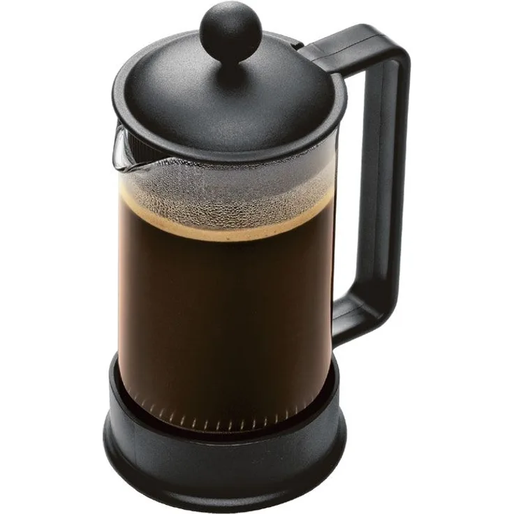 Bodum 1543-01 BRAZIL Kaffeebereiter (French Press System, Permanent Edelstahl-Filter, 0,35 liters) schwarz