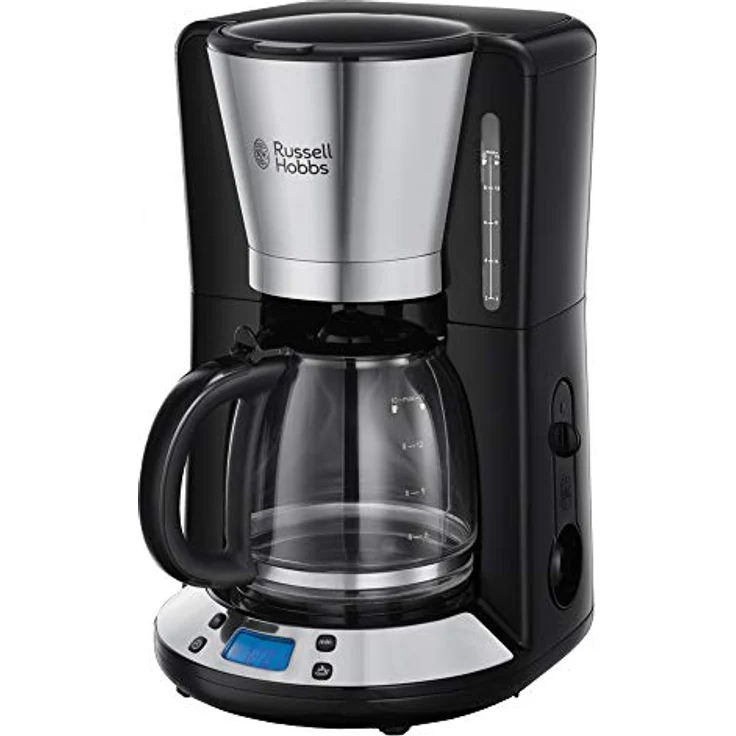 Russell Hobbs Digitale Kaffeemaschine Victory Edelstahl, programmierbarer Timer, 1,25l Glaskanne, bis 10 Tassen, Warmhalteplatte, Abschaltautomatik, 1100W, Filterkaffeemaschine 24030-56 – Bild 1