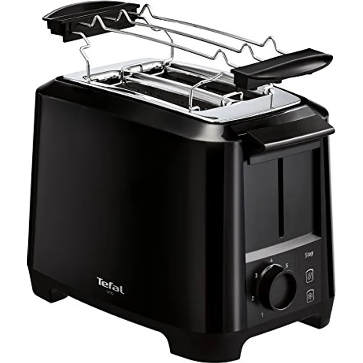 Tefal Uno TT1408 Scheibentoaster, 7 Bräunungsstufen (800 Watt) schwarz