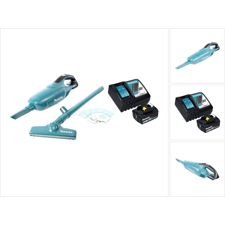 Makita DCL 182 RG1 Handstaubsauger 18 V + 1x Akku 6,0 Ah + Ladegerät