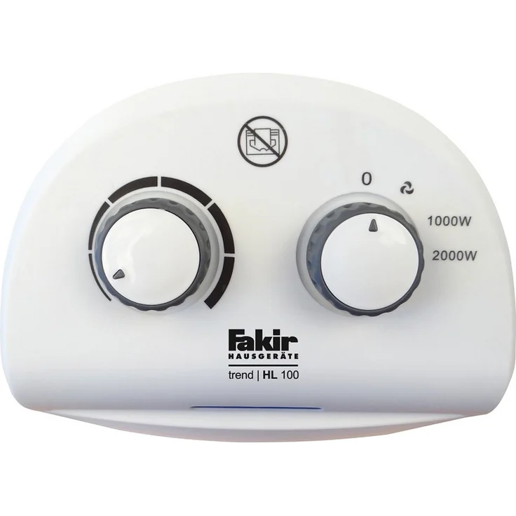 Fakir 5421006 trend HL 100 Heizlüfter, 1000 Watt, 2 Heizstufen, Tragegriff, Weiß-Grau, Heizlüfter – Bild 2