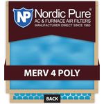 Nordic Pure 12 x 25 x 1 m4poly-6 Menge 6 Merv 4 Poly TA Einweg Air Filter