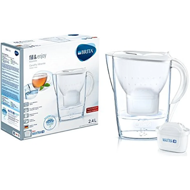 Brita – Karaffe mit Wasserfilter, kompatibel für Maxtra+-Kartuschen, Farbe: Weiß 2,4 L weiß – Bild 1