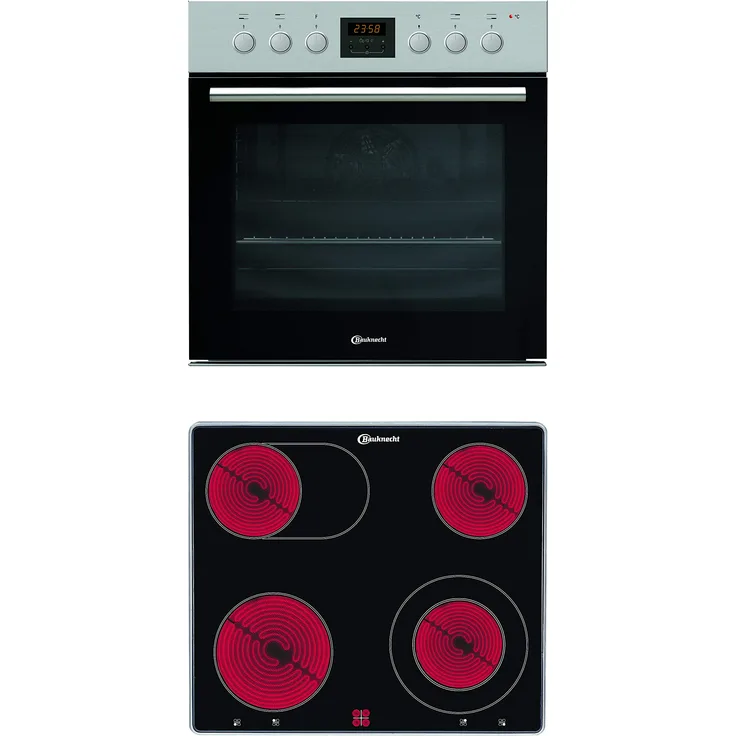 Bauknecht HEKO H200 Herd-Kochfeld KombinationGlaskeramik-Kochfeld (60cm) Hydrolyse-SelbstreinigungssytemUmluftherd mit 5 Funktionen