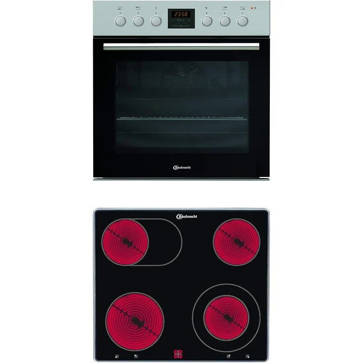 Bauknecht HEKO H200 Herd-Kochfeld KombinationGlaskeramik-Kochfeld (60cm) Hydrolyse-SelbstreinigungssytemUmluftherd mit 5 Funktionen