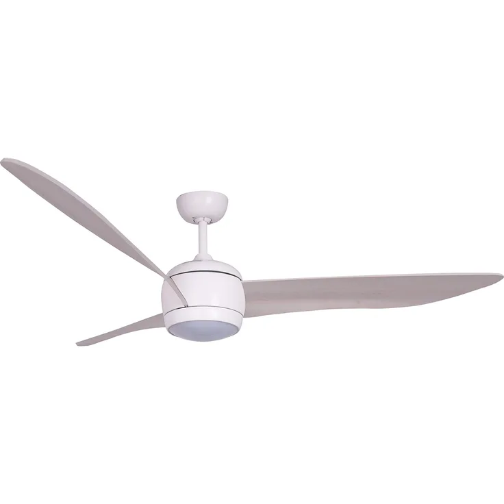 Lucci Air Airfusion Nordic Deckenventilator mit LED Beleuchtung, 35 W, Weiß, 142 cm Durchmesser, inkl. Fernbedienung (6 Stufen) und Sommer|Winterlauf