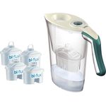 LAICA J9059 Wasserfilter Tosca Farbe creme-dunkelgrün + 4 Stk. Filterkartuschen bi-flux
