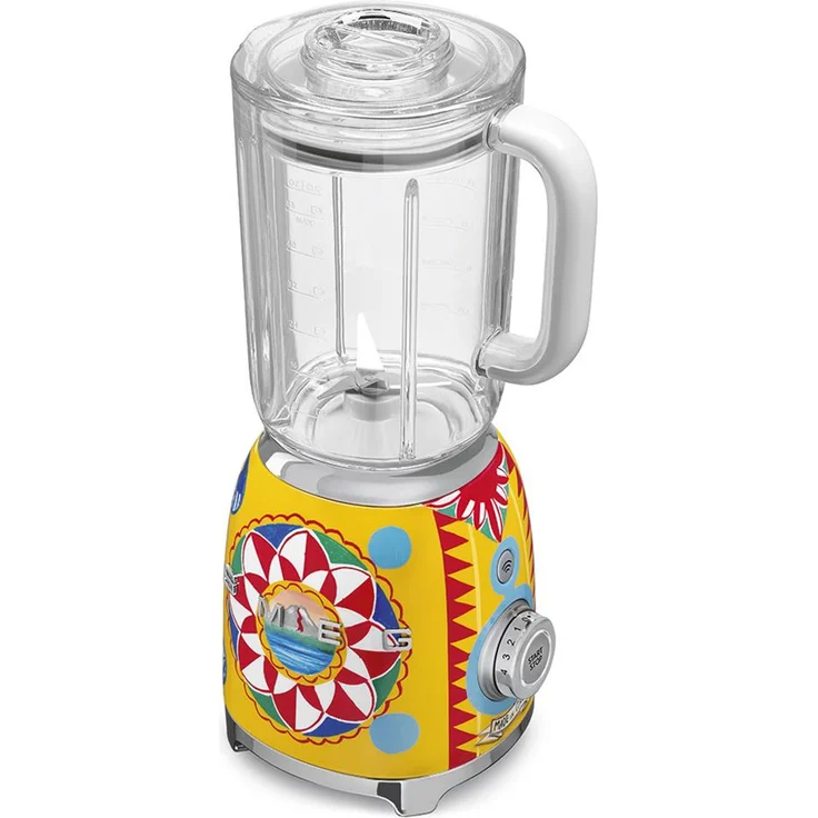 SMEG BLF01 Standmixer, 800W, 1,5 L, 5 Geschwindigkeiten, gelb, rot – Bild 2