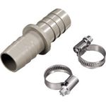 Xavax Verbindungsstück, für Wasch- und Spülmaschinen-Ablaufschläuche, Inklusive 2 Schlauchschellen, Ablaufschlauchverbinder