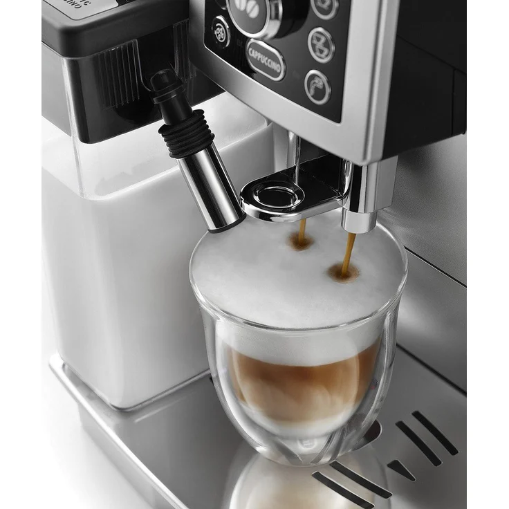 De'Longhi ECAM 23.466.S Kaffeevollautomat mit Milchsystem und integriertem Mahlwerk, Cappuccino und Espresso auf Knopfdruck, Digitaldisplay mit Klartext, 2-Tassen-Funktion, Großer 1,8 Liter Wassertank, silber – Bild 5