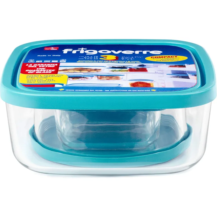 BORMIOLI BOX FÜR LEBENSMITTEL FRIGOVERRE-SET 3-TEILIG COMPaCT