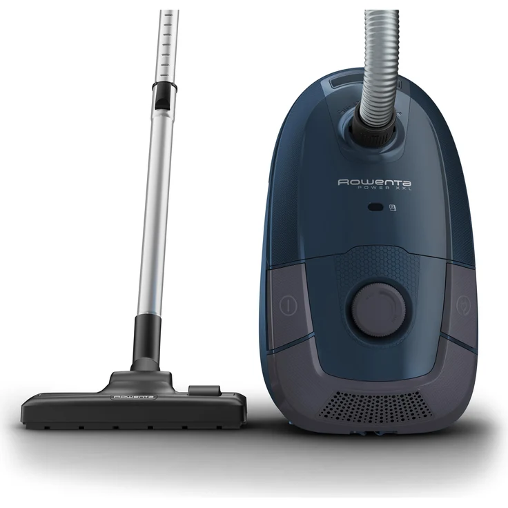 Rowenta RO3125EA Power XXL Silence Bodenstaubsauger mit Beutel (große Staubbeutelkapazität: 4,5 Liter, langlebiger EffiTech-Motor, langes 6,2 m Netzkabel) blau-grau – Bild 2