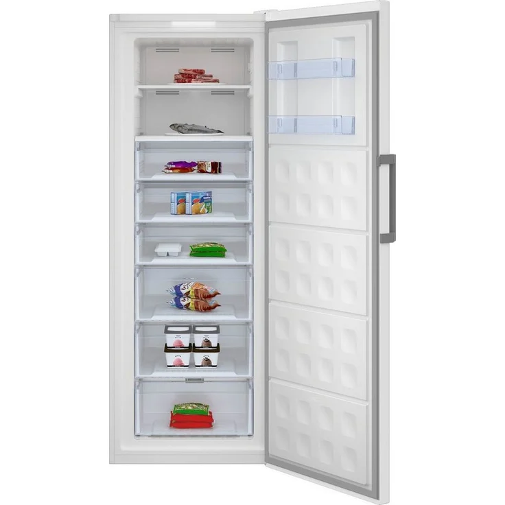 Beko RFNE448E45W Gefrierschrank, freistehend, weiß, NoFrost, Schnellgefrieren, Breite 70 cm, Energieklasse D – Bild 2