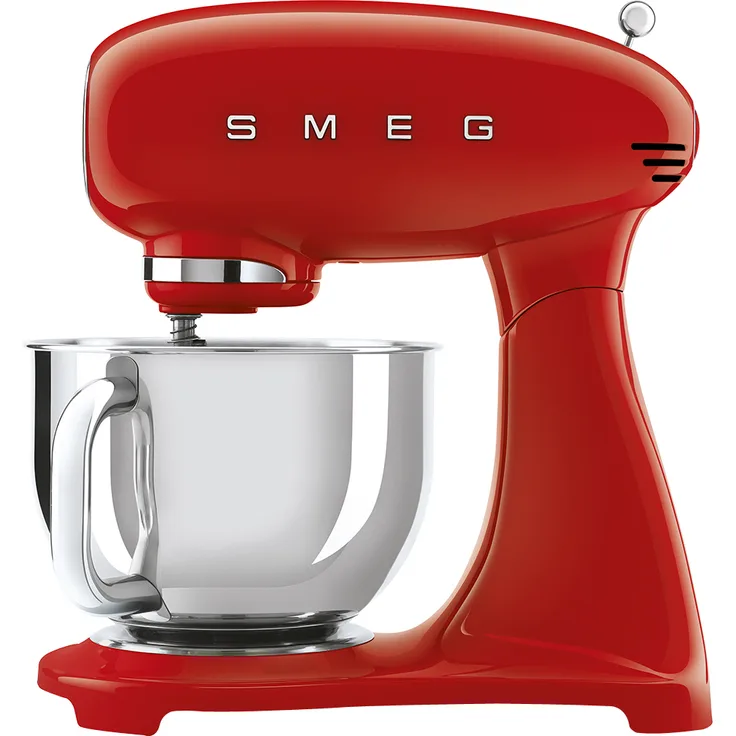Smeg SMF03RDEU Küchenmaschine mit Direktantrieb, 800W, 4,8 L Edelstahlschüssel, rot, Serie: SMF03