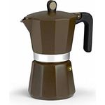 Italienische Kaffeemaschine Monix NEW CREAM 6 Tassen braun