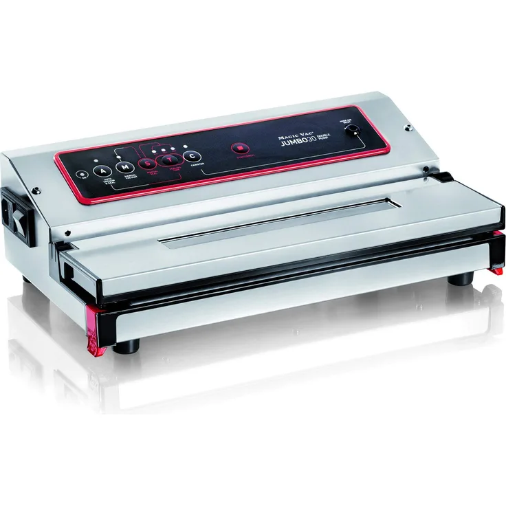 Magic Vac Jumbo-30 Premium Vakuumiergerät, Edelstahl, 130 W, weiß