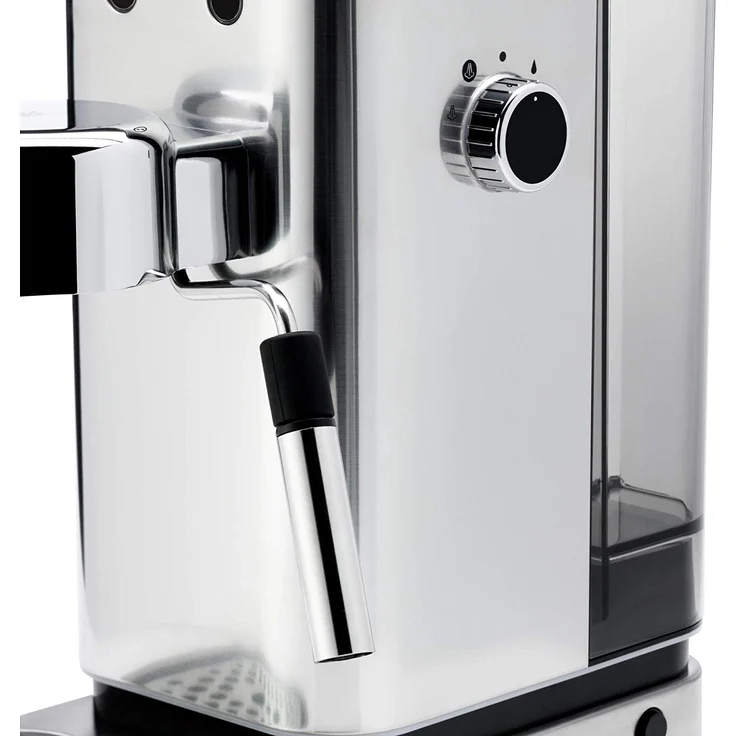 WMF Lumero Siebträger Espressomaschine 1400 Watt, 3 Einsätzen, für 1-2 Tassen Espresso, auch für Pads, 15 bar, Tassenabstellfläche, Milchaufschäumdüse, edelstahl matt – Bild 2