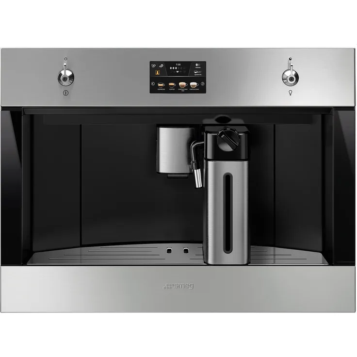 Smeg CMS4303 Einbau-Kaffeevollautomat, Classic Design, 1350 Watt, Edelstahlfront