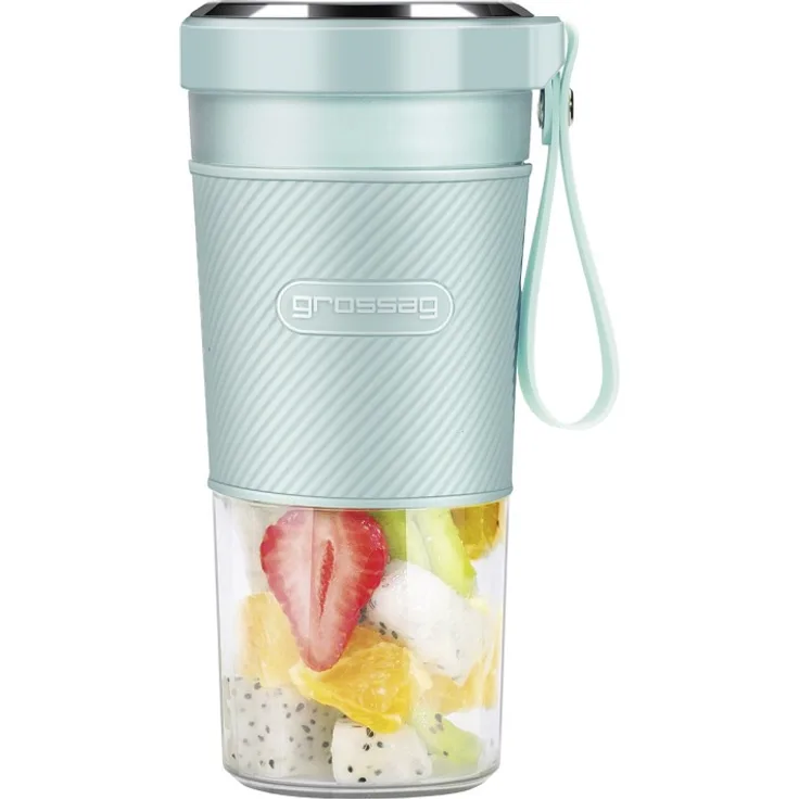 grossag Akku Smoothie Mixer to go, 0,3L, 67W, türkis