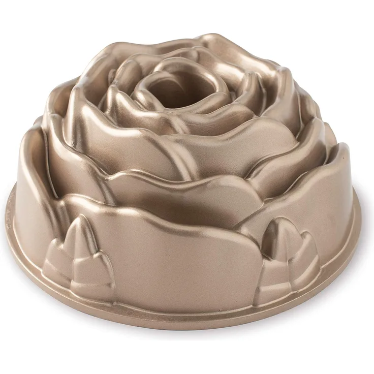 Nordic Ware 54149AMZ Rose Gugelpfanne aus Aluminiumguss, 10 Tassen, Toffee
