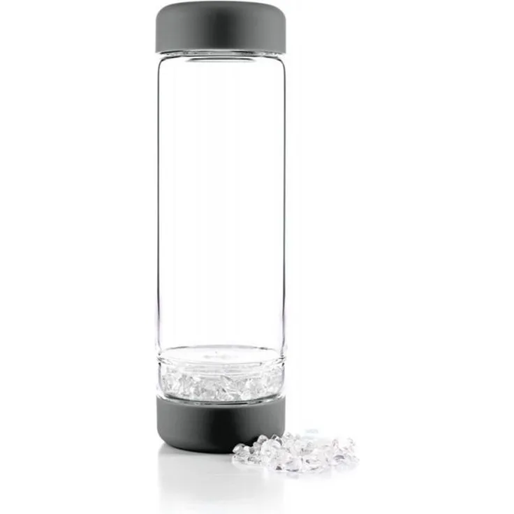 VitaJuwel inu! CRYSTAL Trinkflasche, lava grey