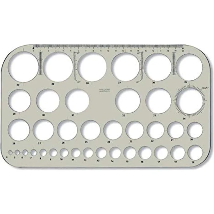 Koh-I-NOOR 074916100000 Kreis Vorlage – Transparent Braun