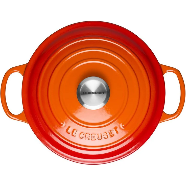 Le Creuset Signature Gusseisen-Bräter mit Deckel, Ø 30 cm, Rund, Für alle Herdarten und Induktion geeignet, Volumen: 8,4 l, Ofenrot – Bild 2
