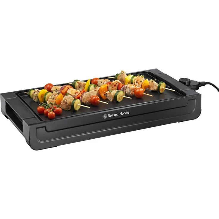 Russell Hobbs Grill Teppanyaki Fiesta Elektrogrill, 45 x 25 cm herausnehmbare & antihaftbeschichtete Platte, variable Temperatureinstellung, Fettauffangschale, 2400W – Bild 2