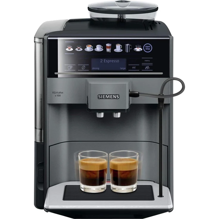 Siemens EQ.6 plus s100 TE651209RW Kaffevollautomat saphirschwarz, kein deutschsprachiges Menü – Bild 1